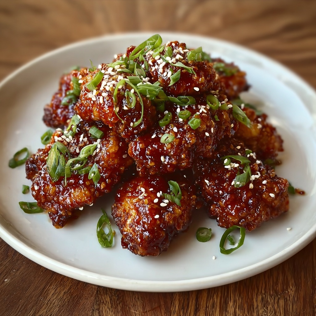 Sweet & Spicy Korean Fried Chicken Recipe - Recipe Image