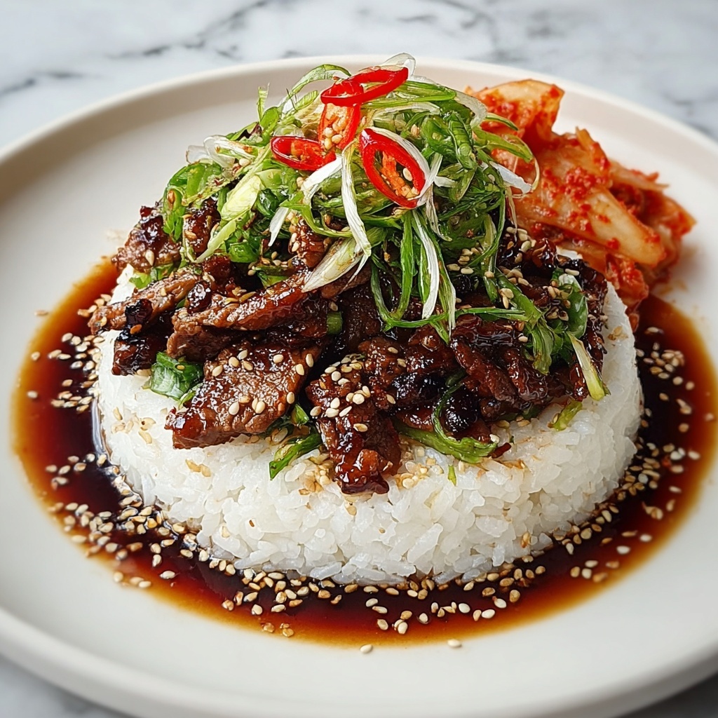 Korean BBQ Beef Rice Stack Recipe - Recipe Image