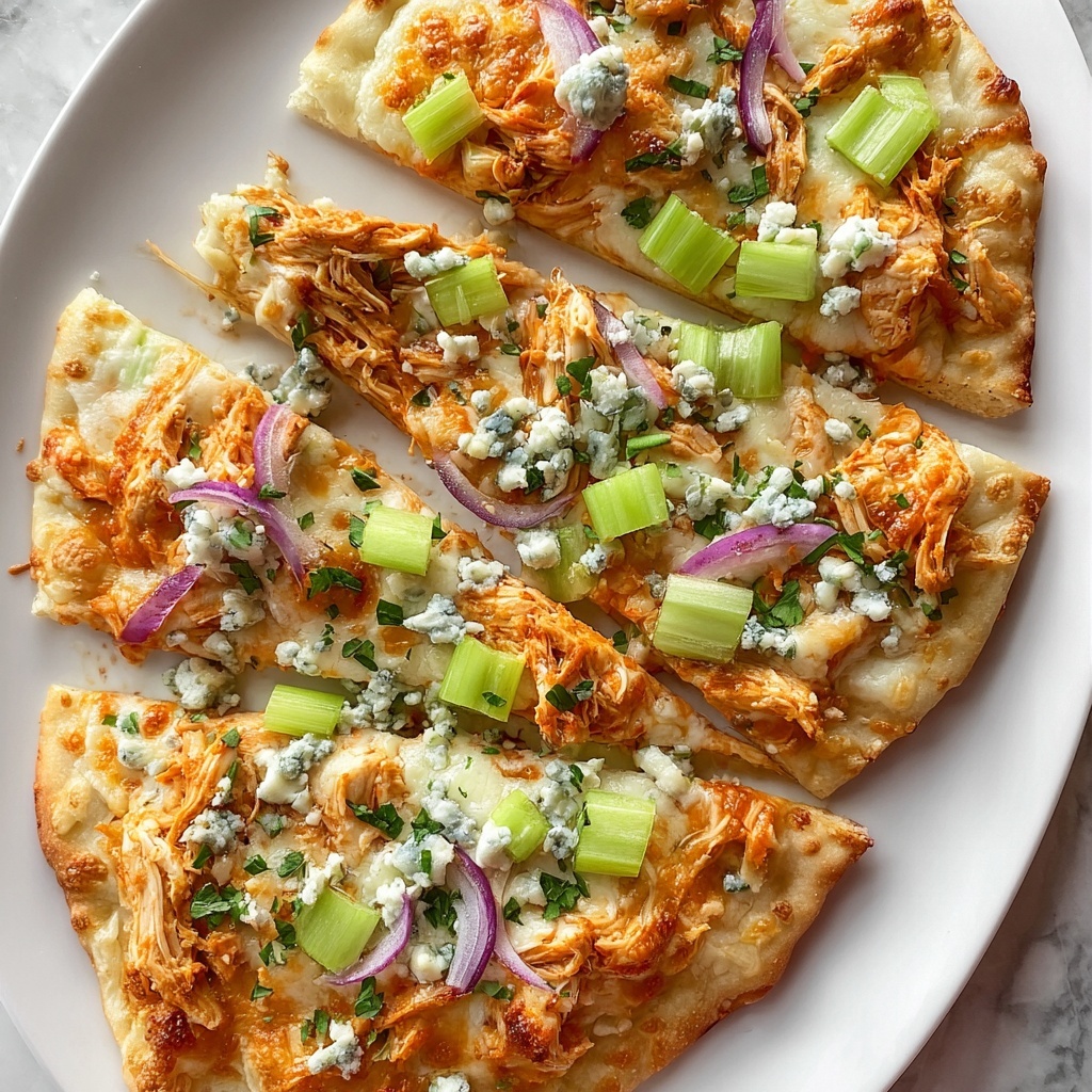 Buffalo Chicken Flatbread Pizza Recipe - Recipe Image