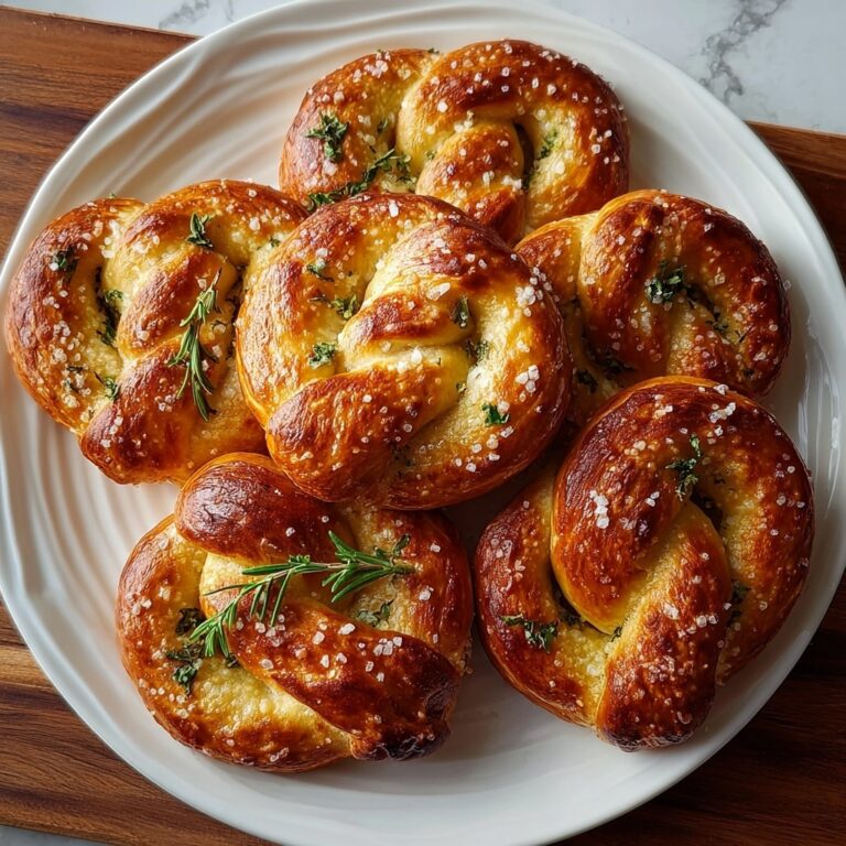 Mozzarella-Stuffed Rosemary Pretzels Recipe