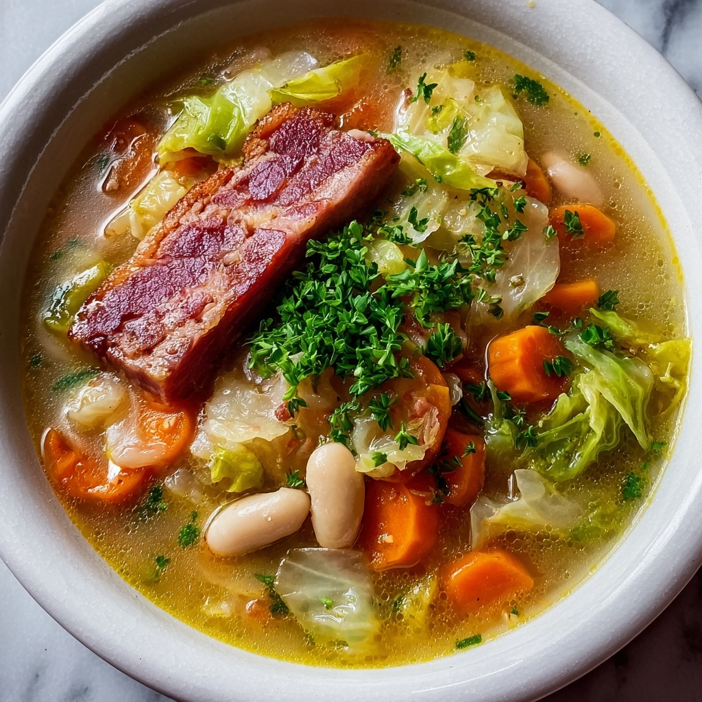 Bean and Cabbage Soup with Smoked Ham Hock Recipe - Recipe Image