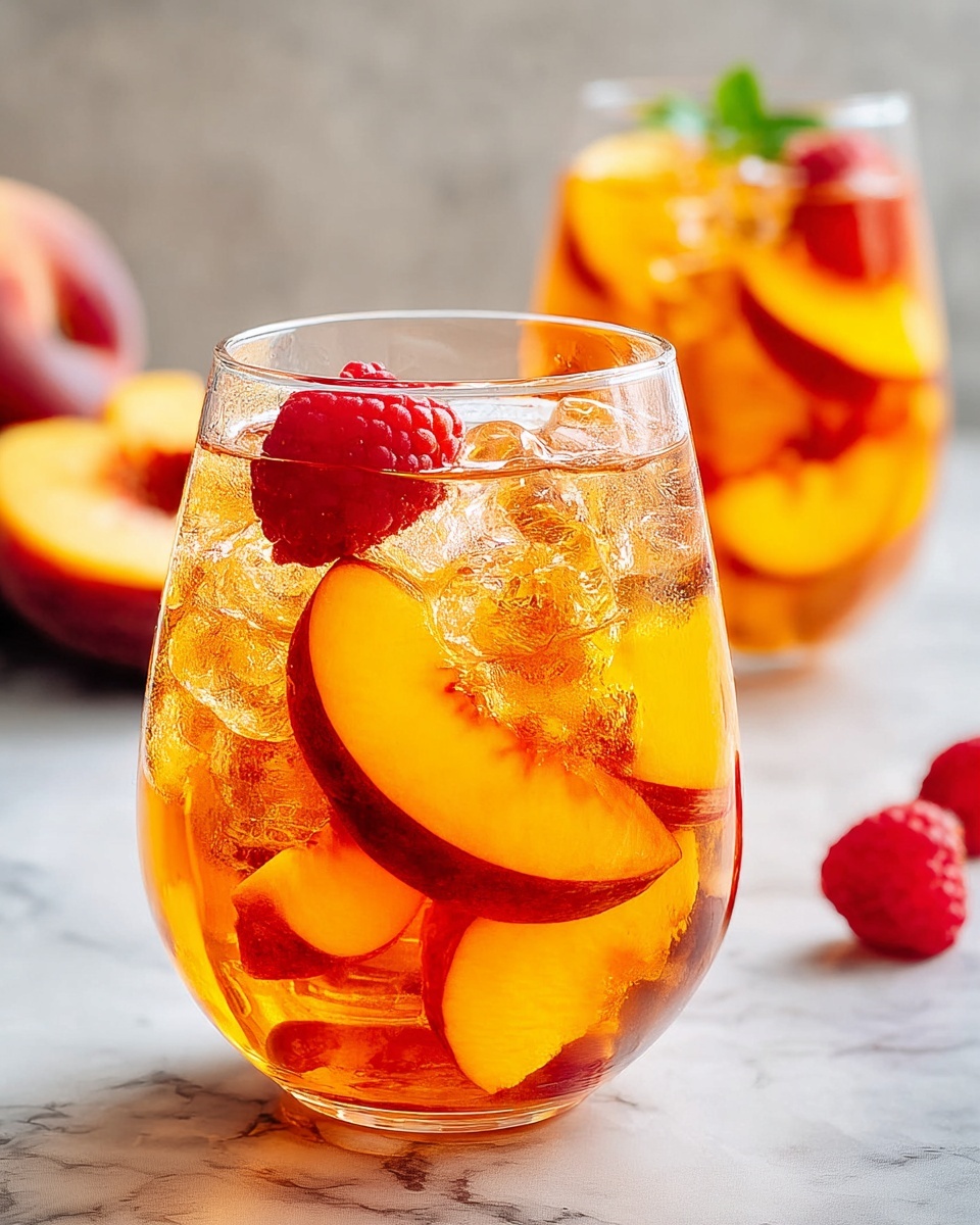 Refreshing Patio Peach Sangria Recipe - Recipe Image