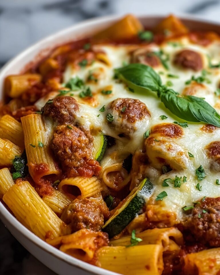 Baked Rigatoni Fra Diavolo with Sausage and Zucchini Recipe
