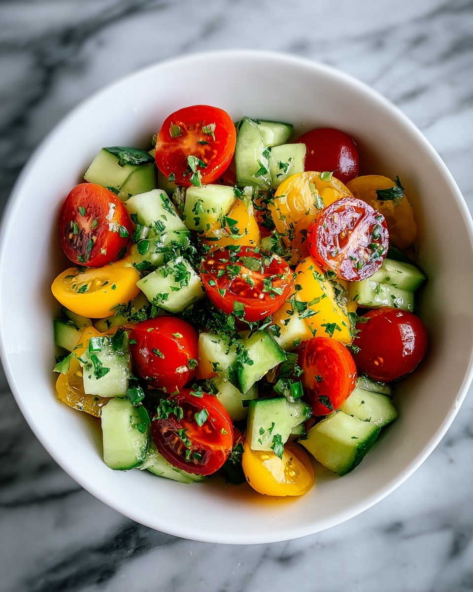 Cucumbers Tomatoes Avocado Salad Recipe - Recipe Image