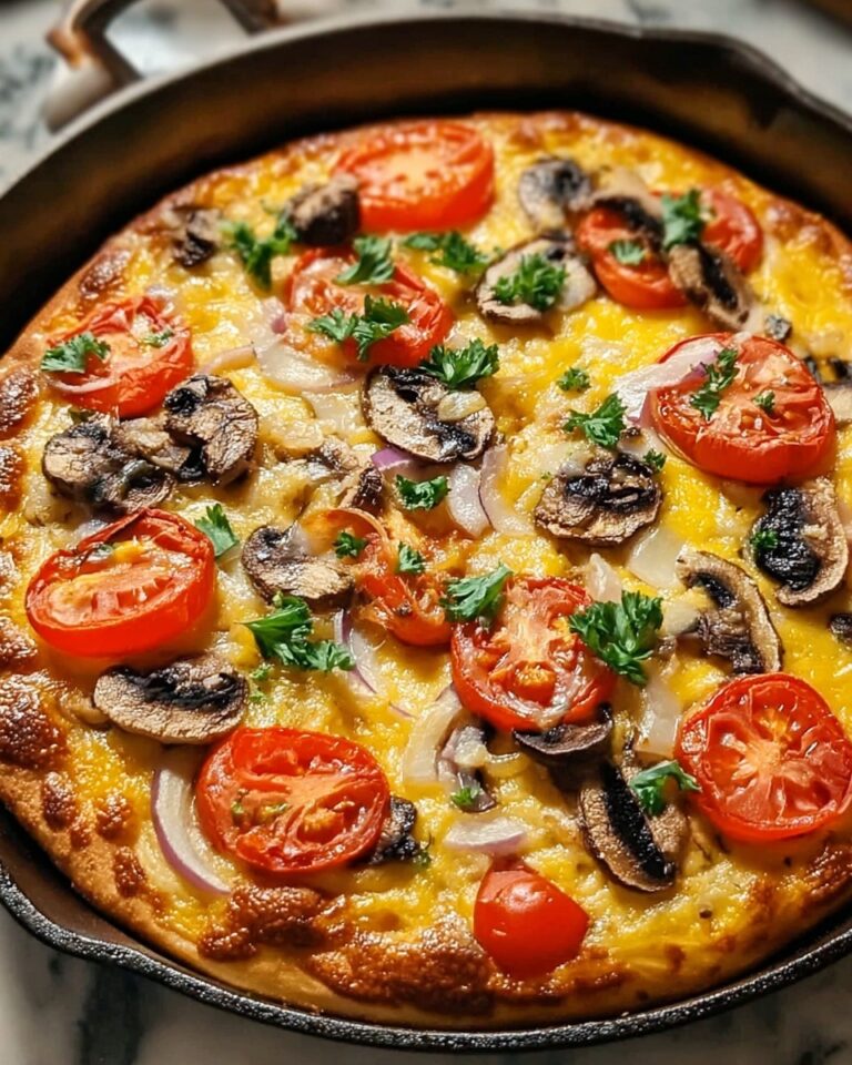 Veggie Frittata with Bell Peppers, Onions, and Mushrooms Recipe