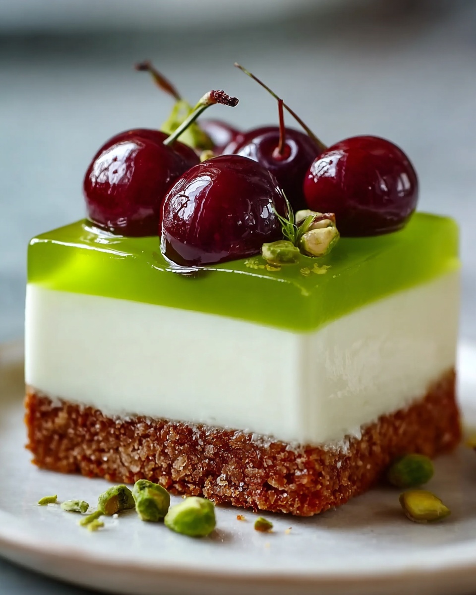 Luscious Lemon-Lime Cherry Pistachio Cheesecake Recipe - Recipe Image