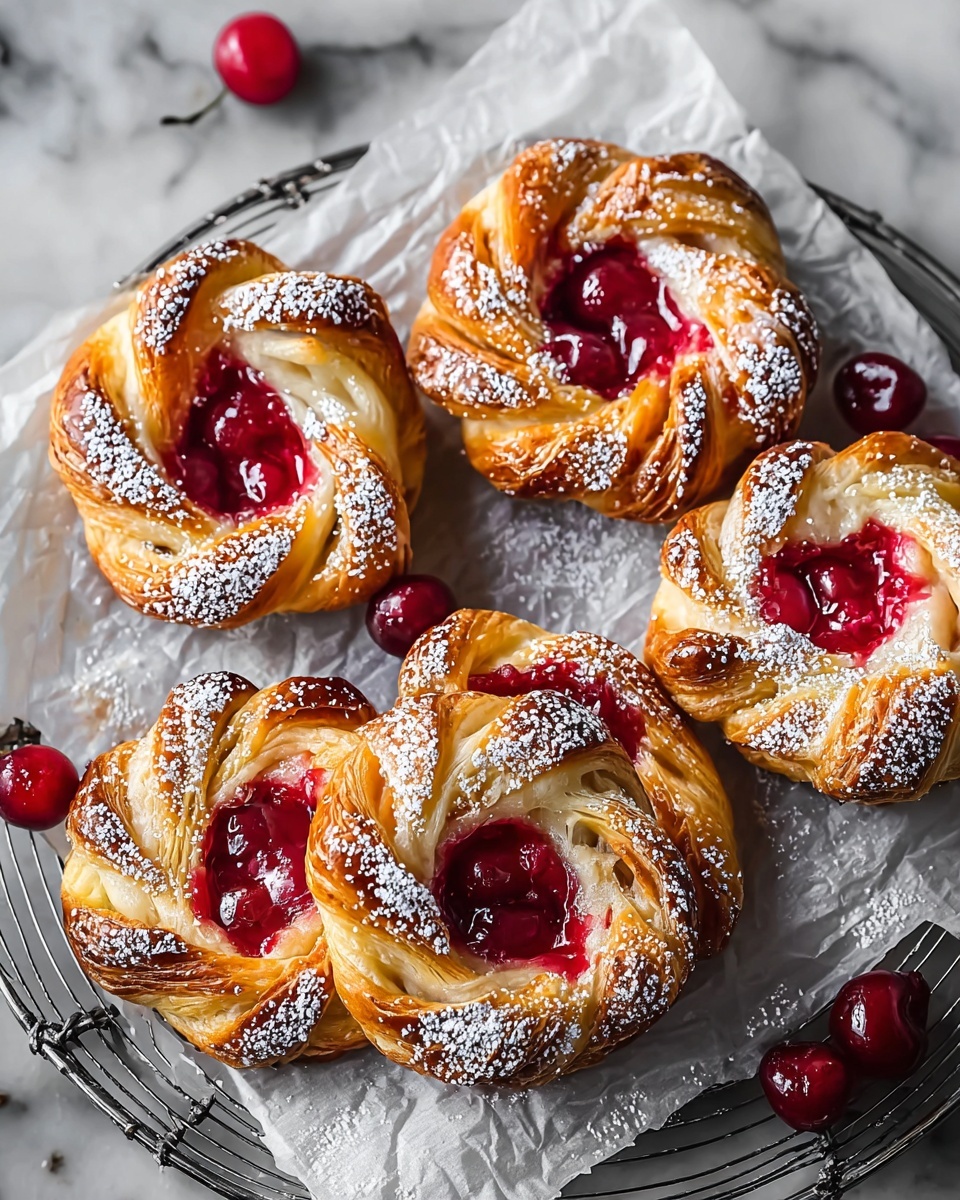 Easy Cherry Cheese Danish Recipe - Recipe Image