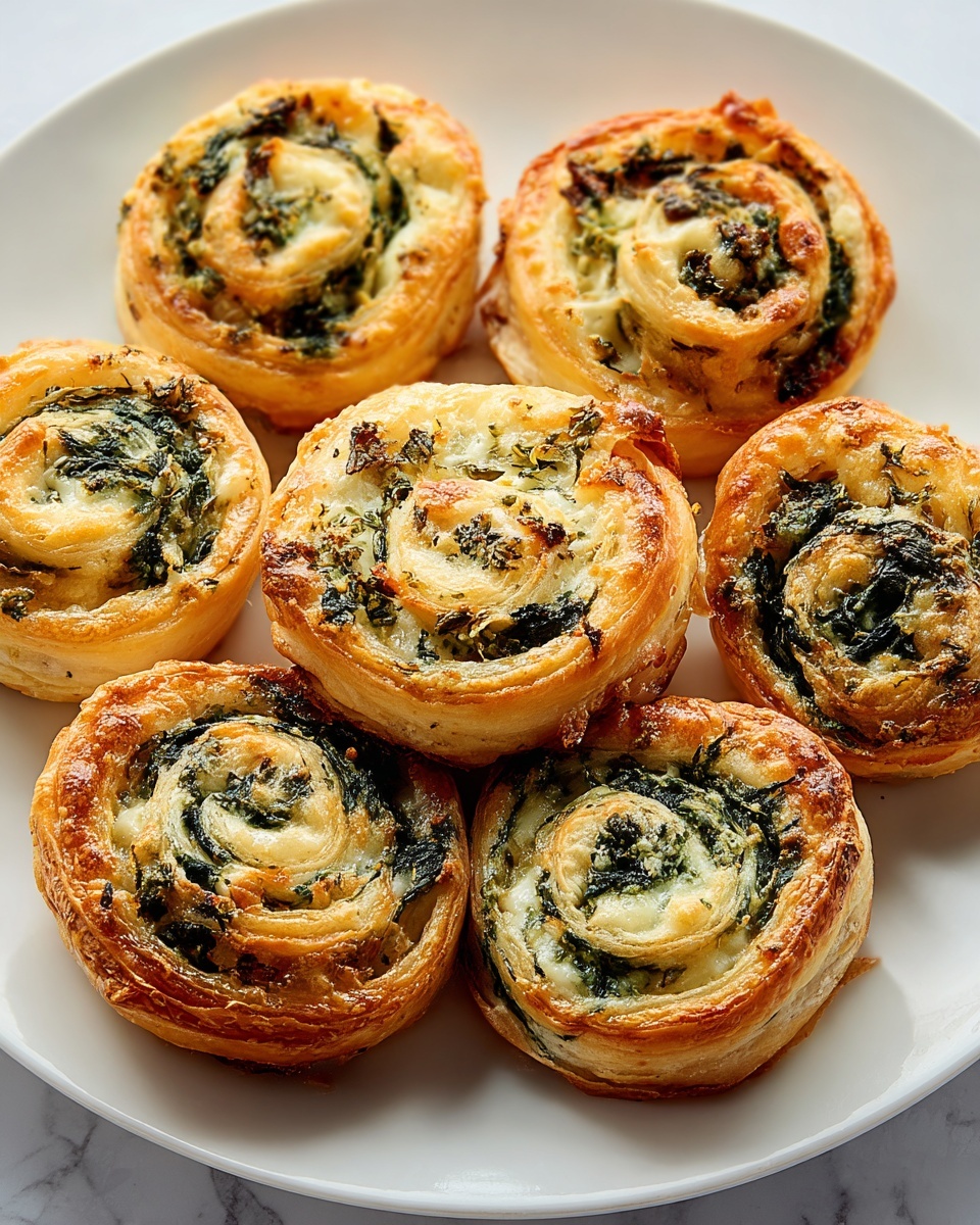 Cheesy Spinach Pinwheels Recipe - Recipe Image