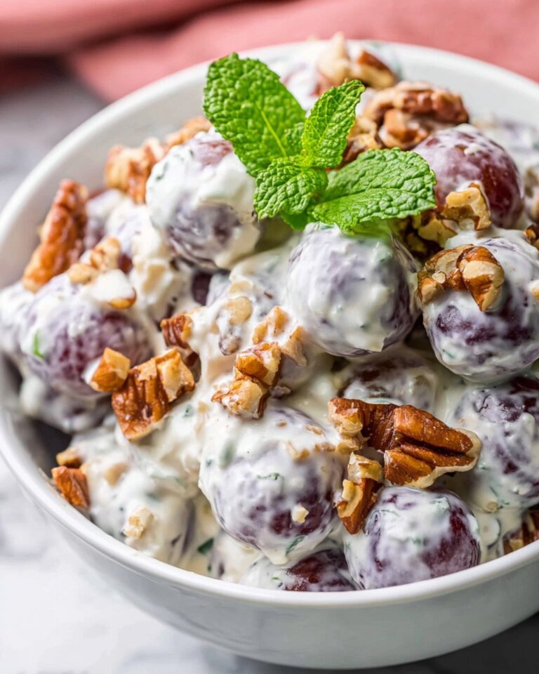 Creamy Grape Salad with Nuts and Toffee Recipe