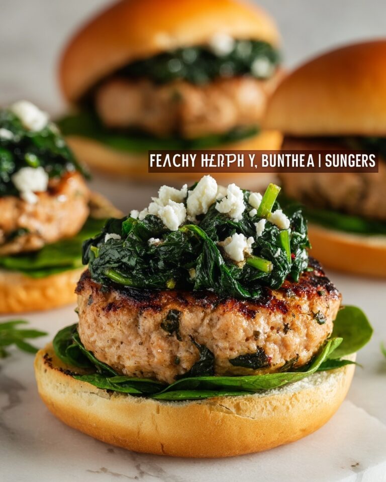Healthy Turkey Burgers with Spinach and Feta Recipe