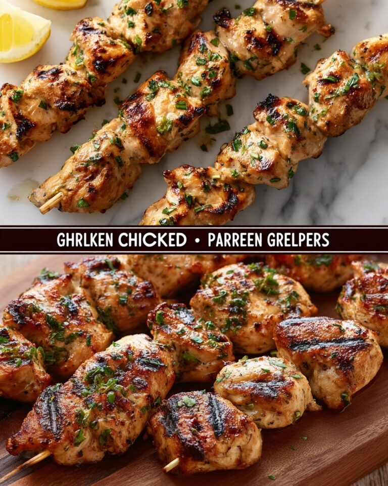 Grilled Ranch Garlic Parmesan Chicken Skewers Recipe