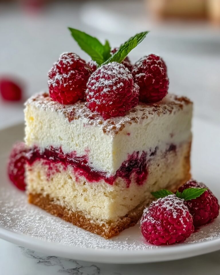 White Chocolate Raspberry Poke Cake Recipe
