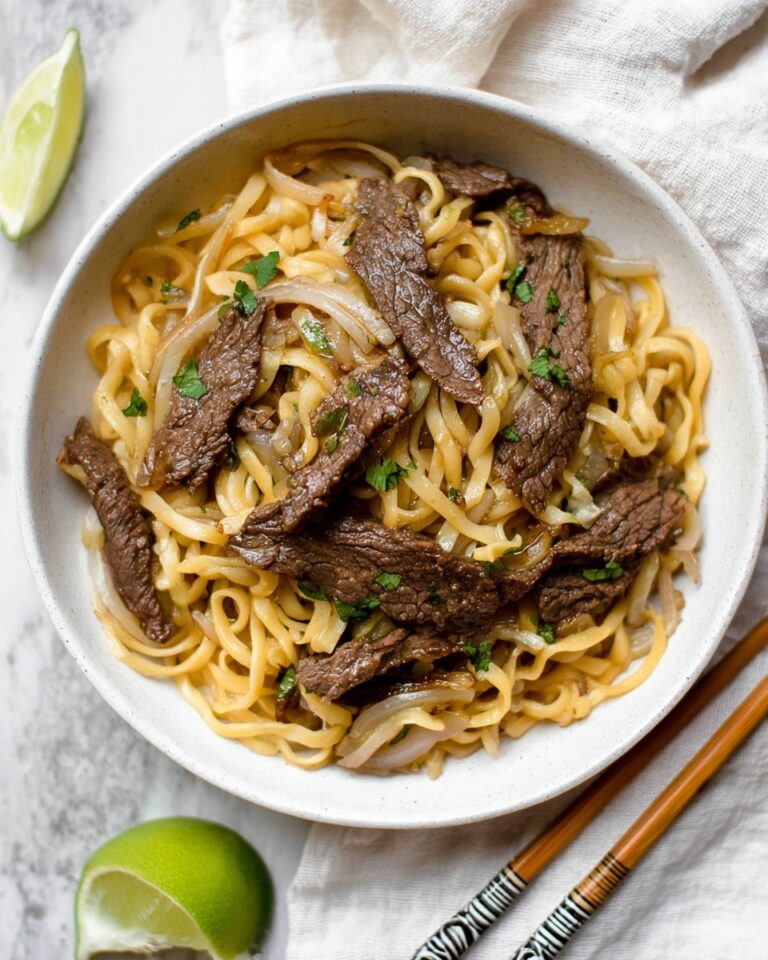 Beef and Ramen Noodles in Spicy Hoisin Sauce Recipe