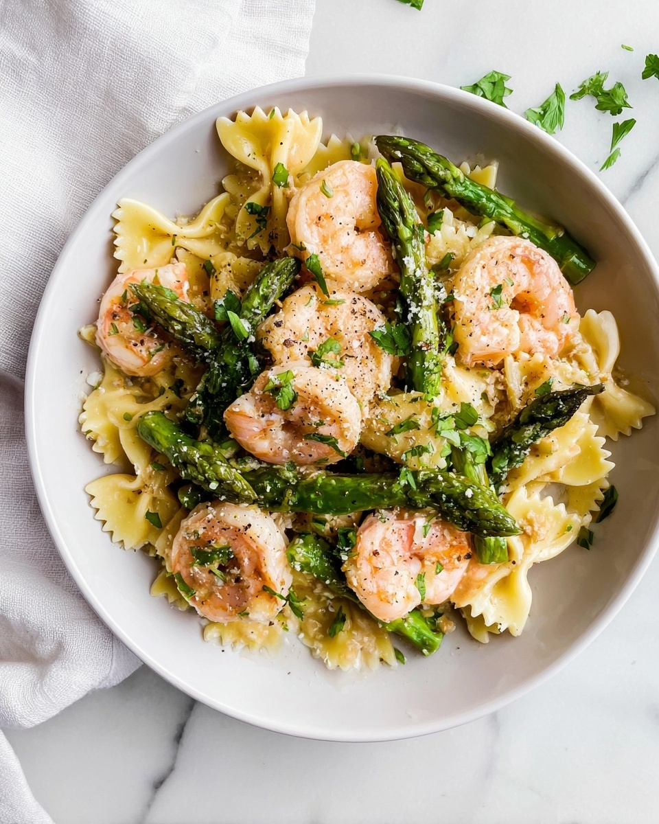 Healthy Shrimp and Asparagus Pasta Recipe - Recipe Image