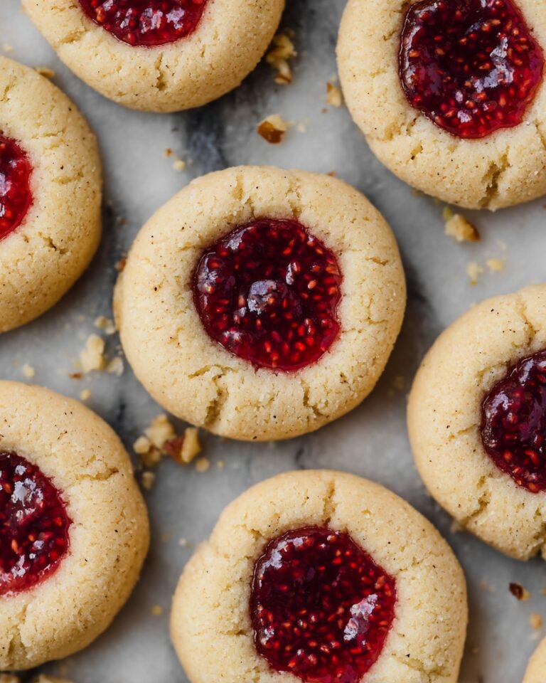 Thumbprint Cookies with Raspberry Jam and Toasted Pecans Recipe