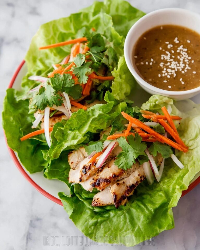 Chicken Lettuce Wraps with Peanut Sauce Recipe