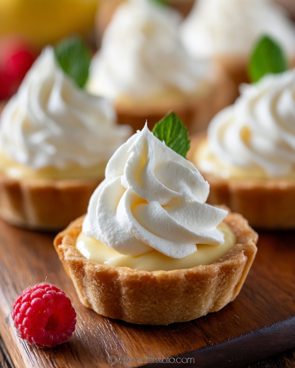Lemon Curd Tartlets with Whipped Cream and Fresh Berries Recipe - Recipe Image