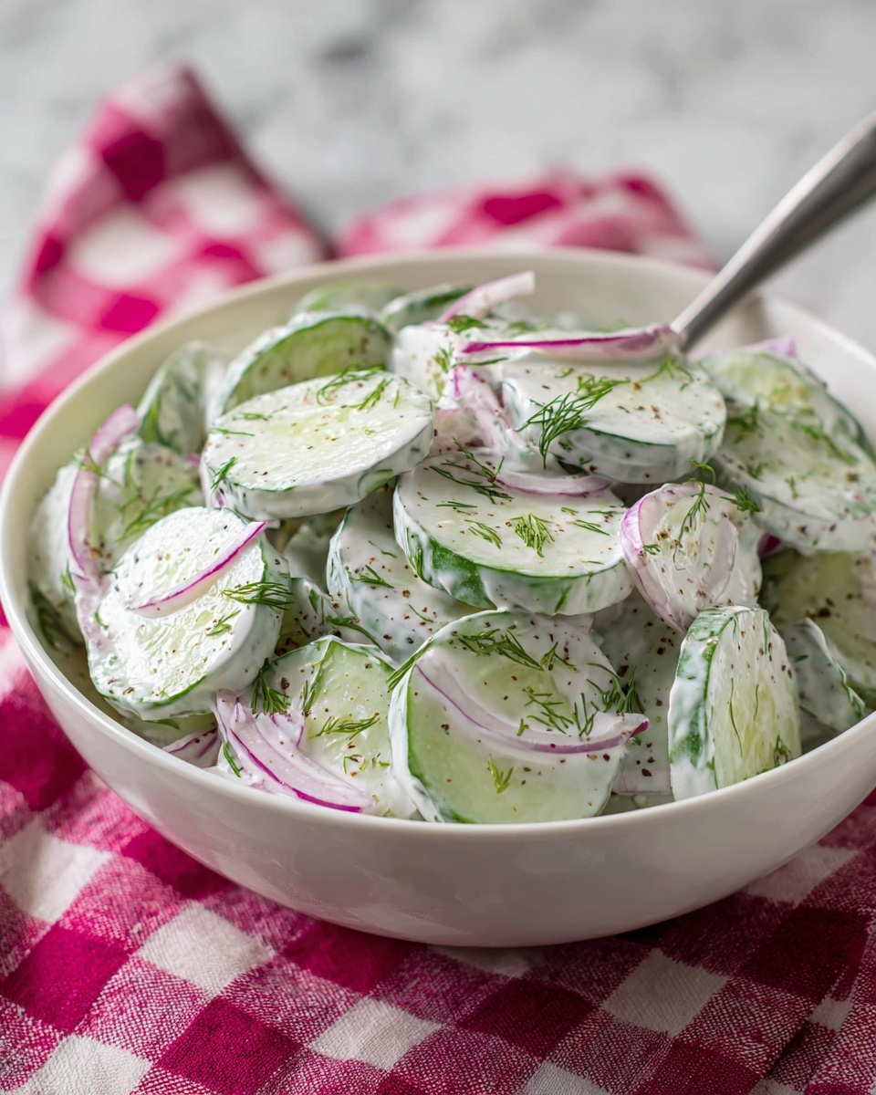 Creamy Cucumber Salad Recipe - Recipe Image
