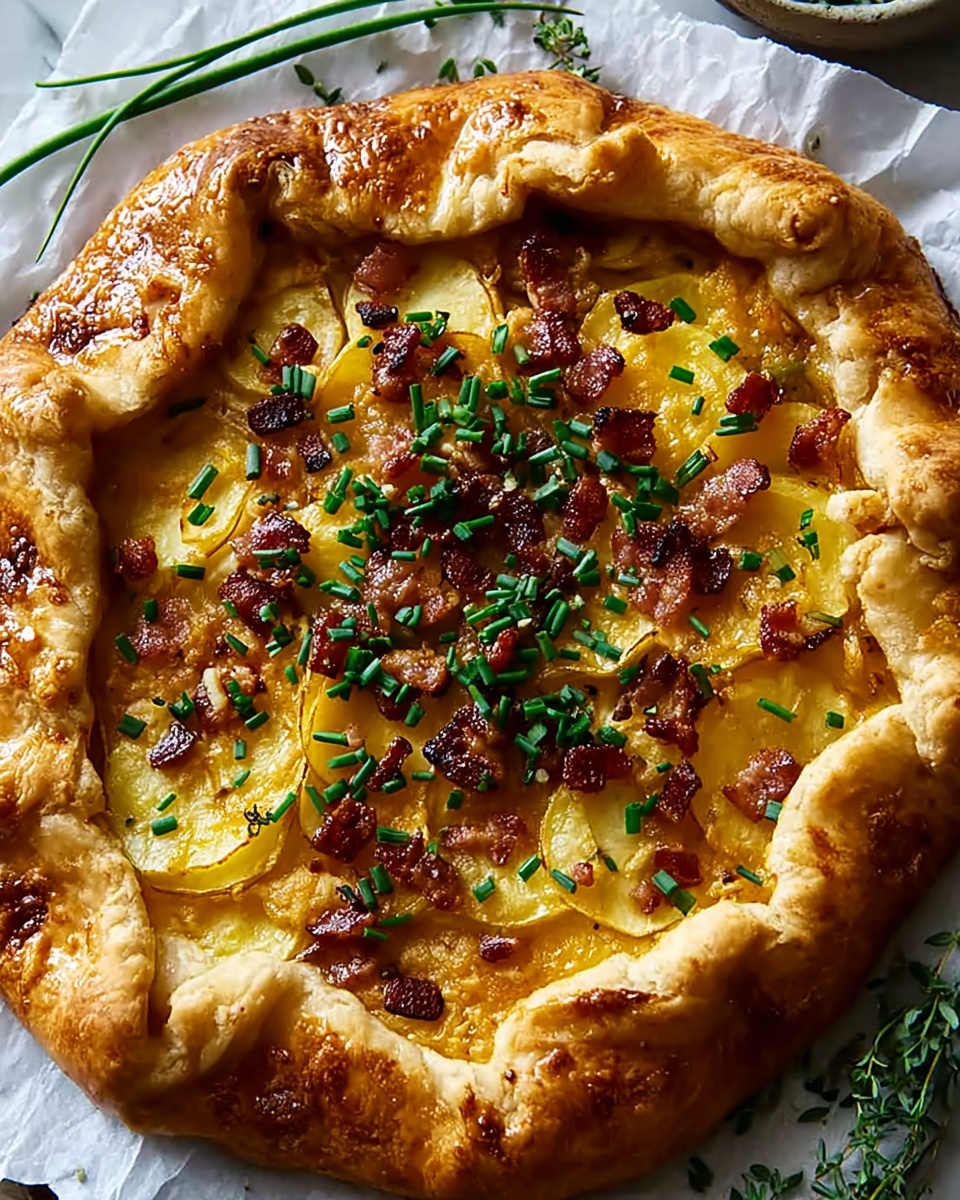 Cheesy Potato Chive Galette Recipe - Recipe Image
