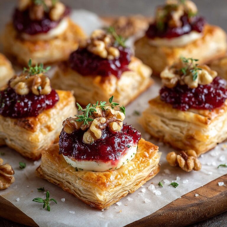 Holiday Cranberry Brie Puff Pastry Tartlets Recipe