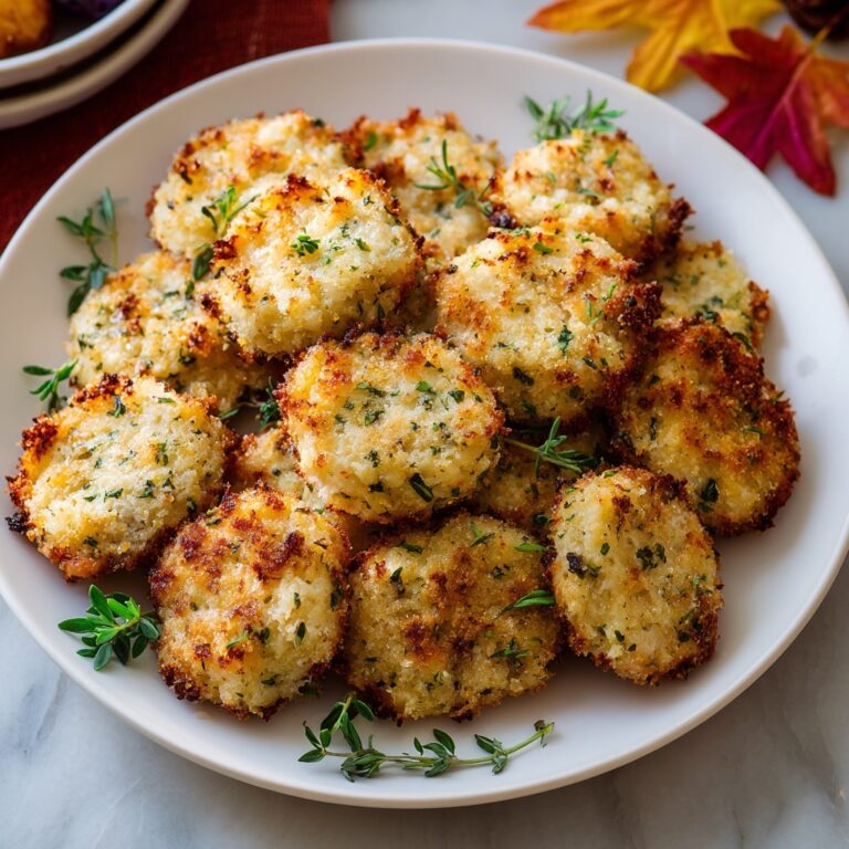 Crispy Turkey Stuffing Balls with Cheese and Gravy Recipe