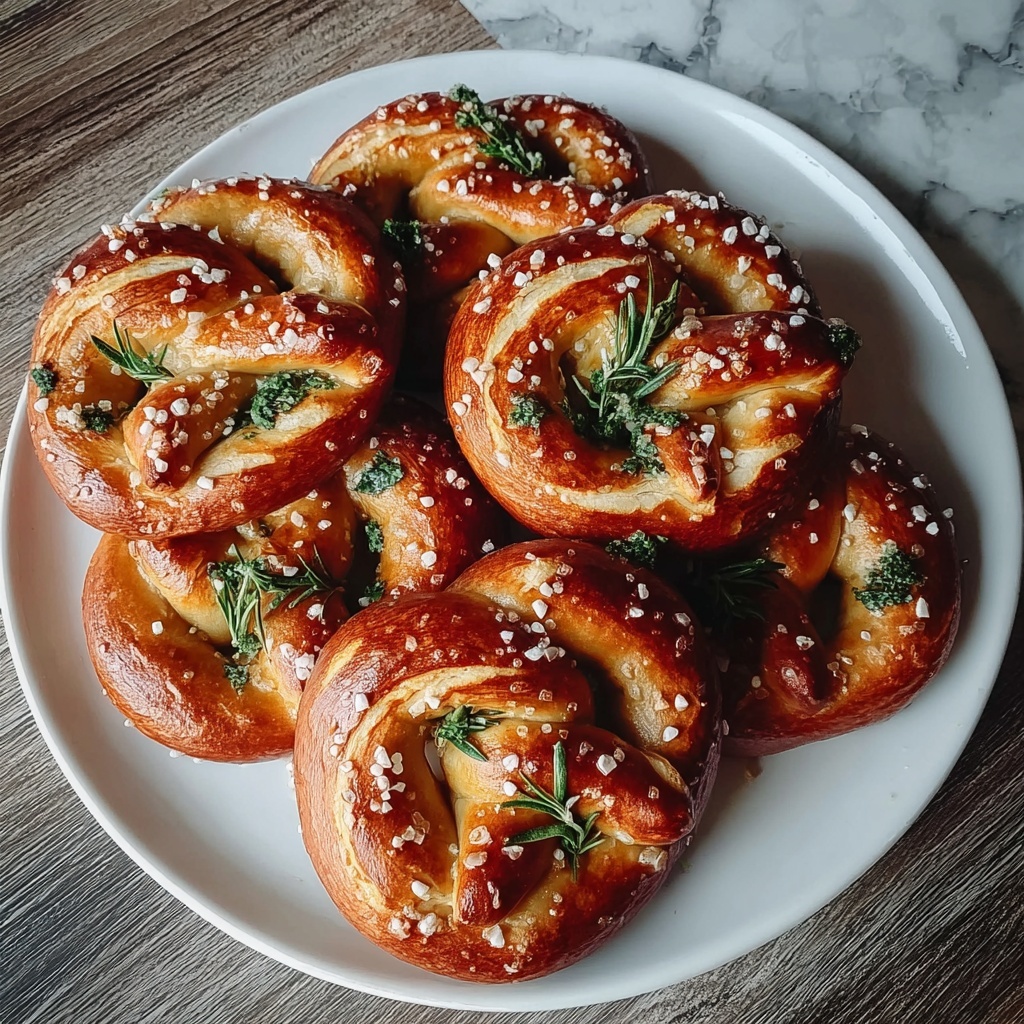 Mozzarella-Stuffed Rosemary Pretzels Recipe - Recipe Image