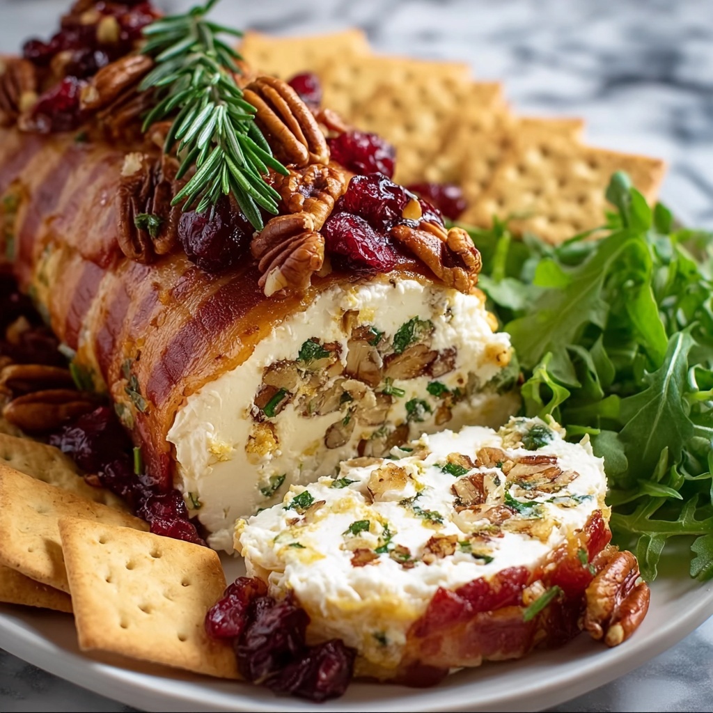 Million Dollar Bacon Goat Cheese Appetizer Log Recipe - Recipe Image