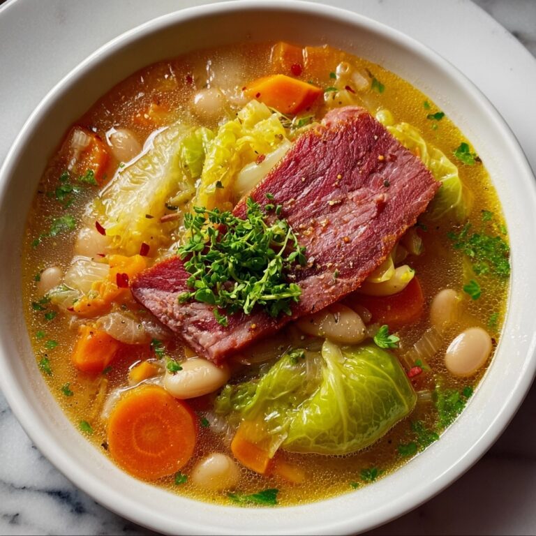 Bean and Cabbage Soup with Smoked Ham Hock Recipe