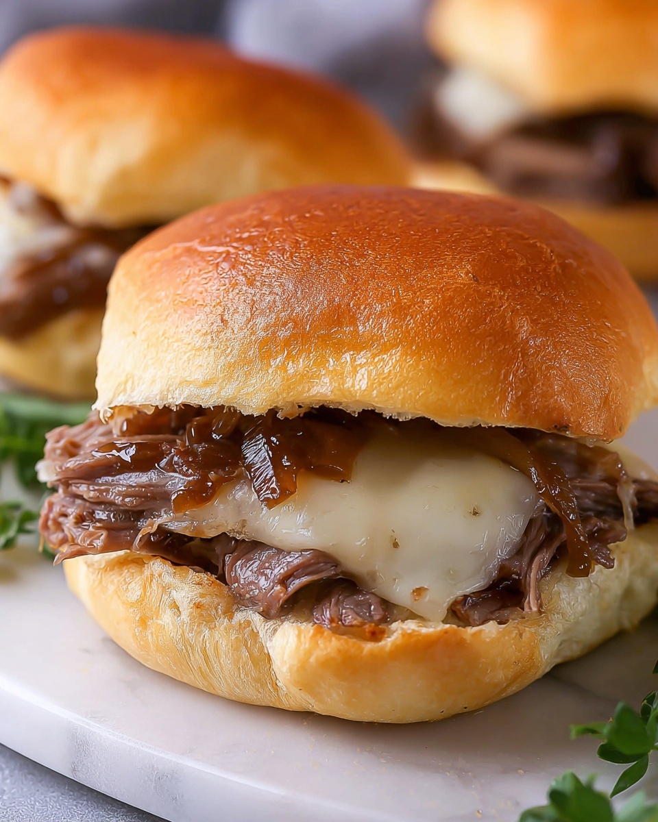 Philly Cheesesteak Sliders Recipe - Recipe Image