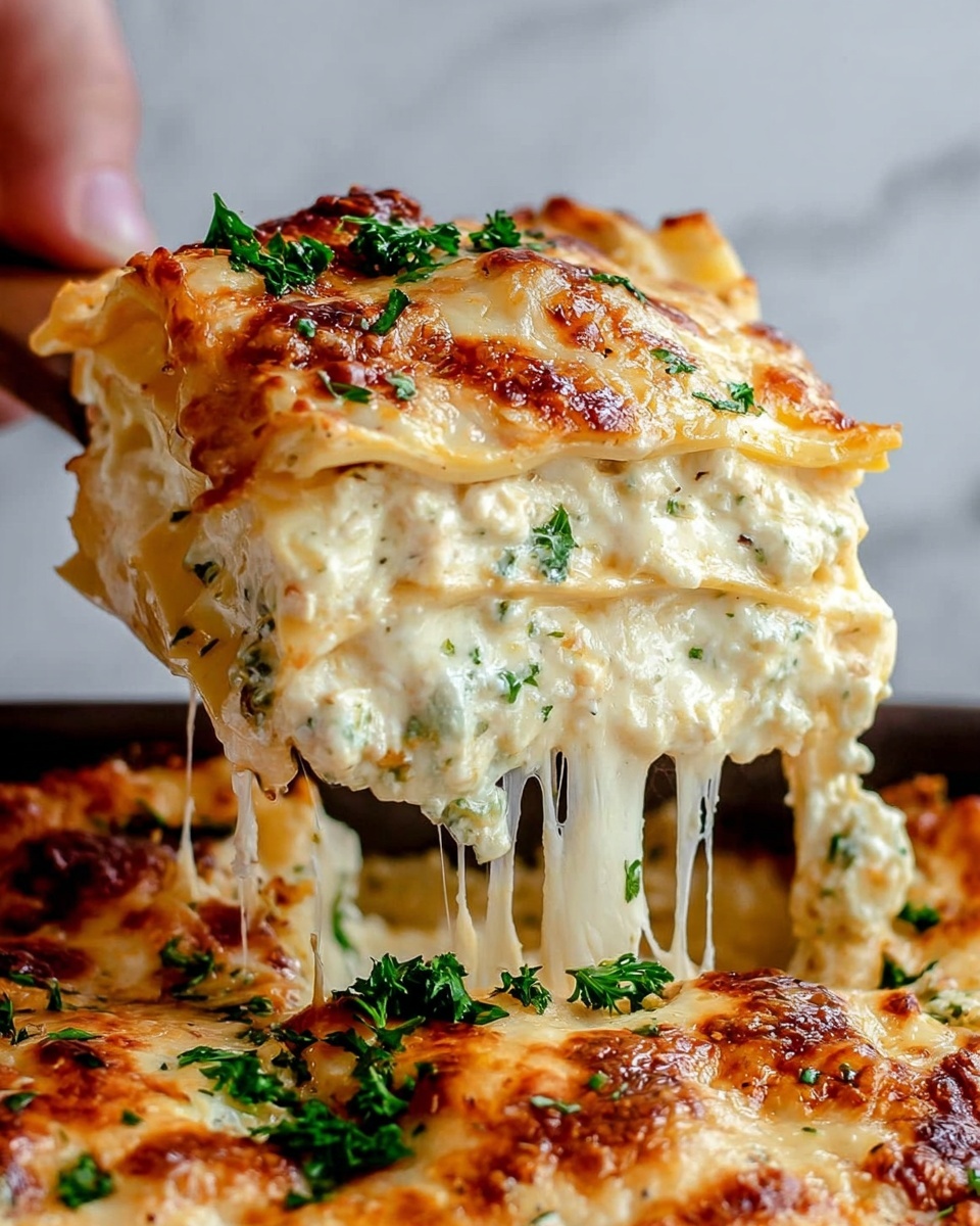 Creamy Chicken Spinach Lasagna Recipe - Recipe Image