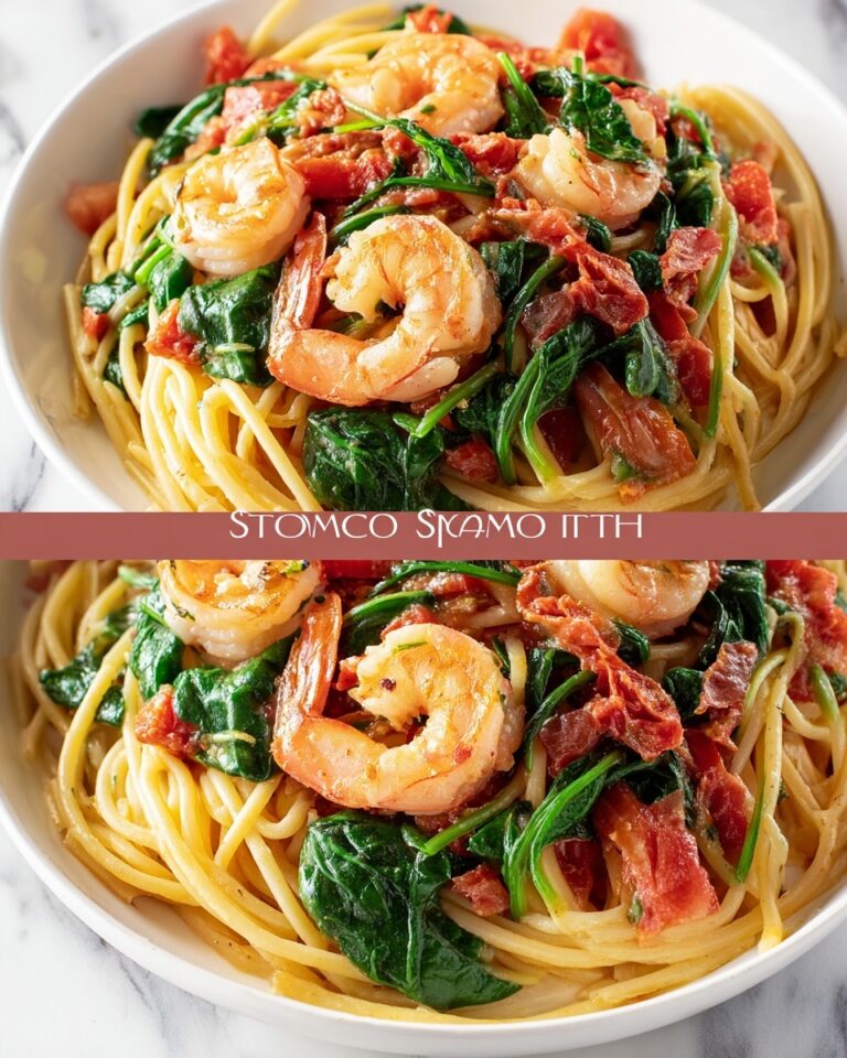 Tomato Spinach Shrimp Pasta Recipe