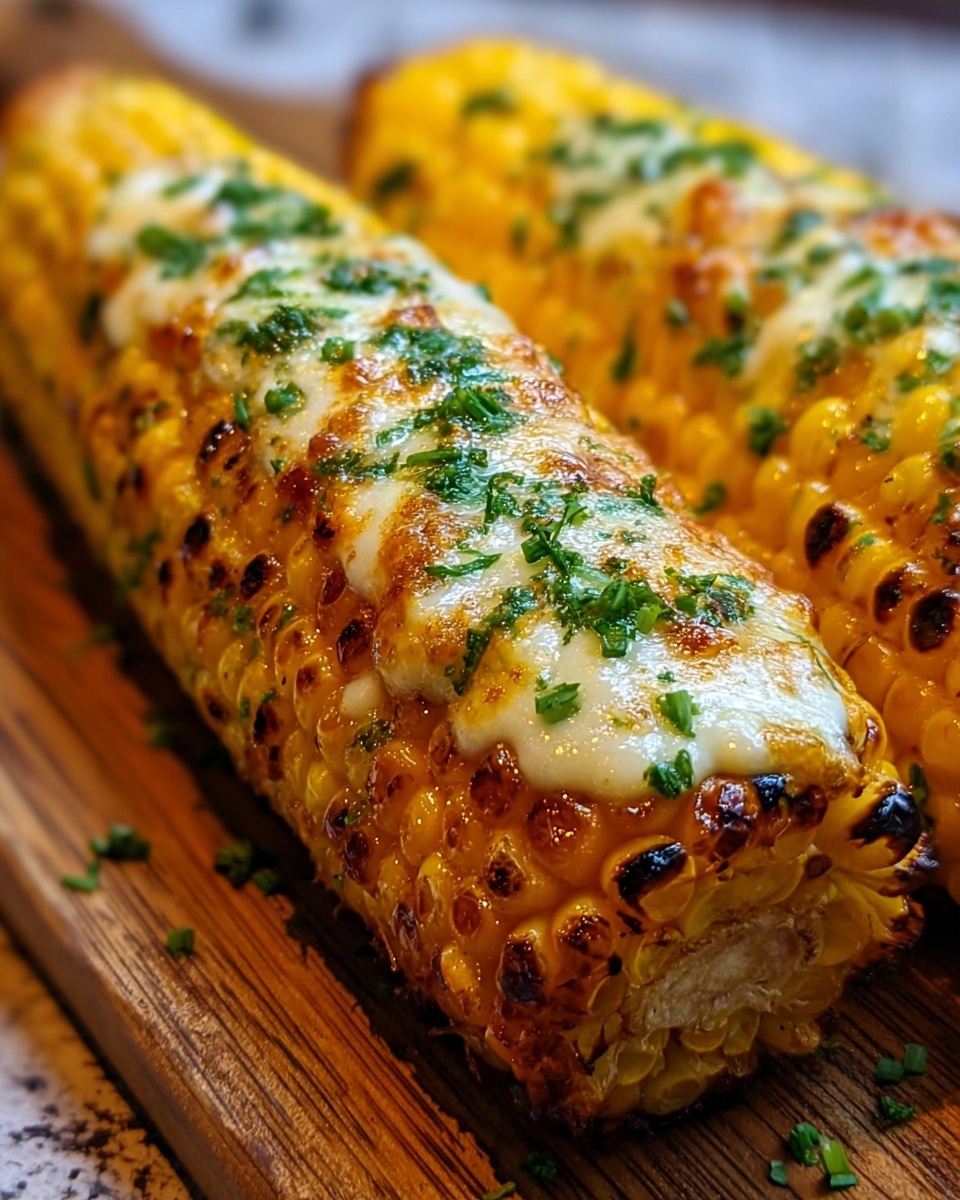 Cheesy Garlic Butter Corn on the Cob Recipe - Recipe Image