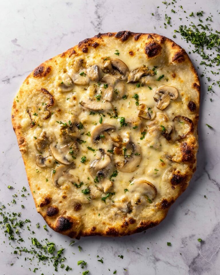 Truffled Mushroom Naan Pizza Recipe