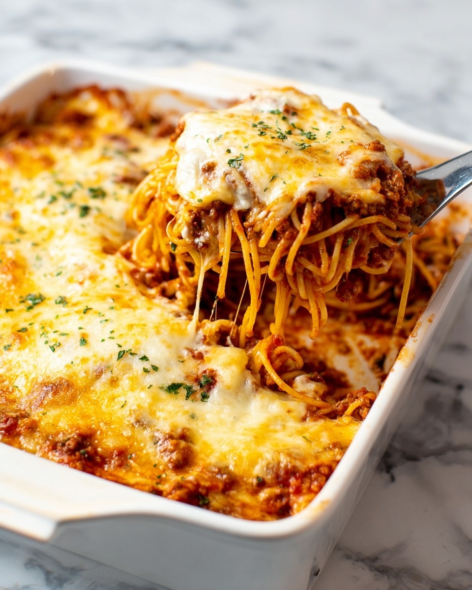 Easy Baked Spaghetti Recipe - Recipe Image