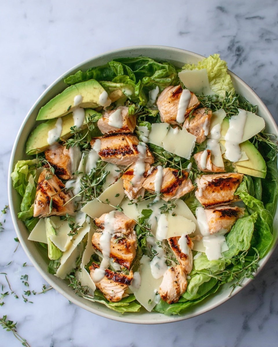 Healthy Grilled Salmon Caesar Salad Recipe - Recipe Image