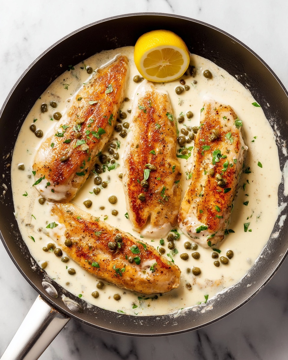 Creamy Salmon Piccata Recipe - Recipe Image