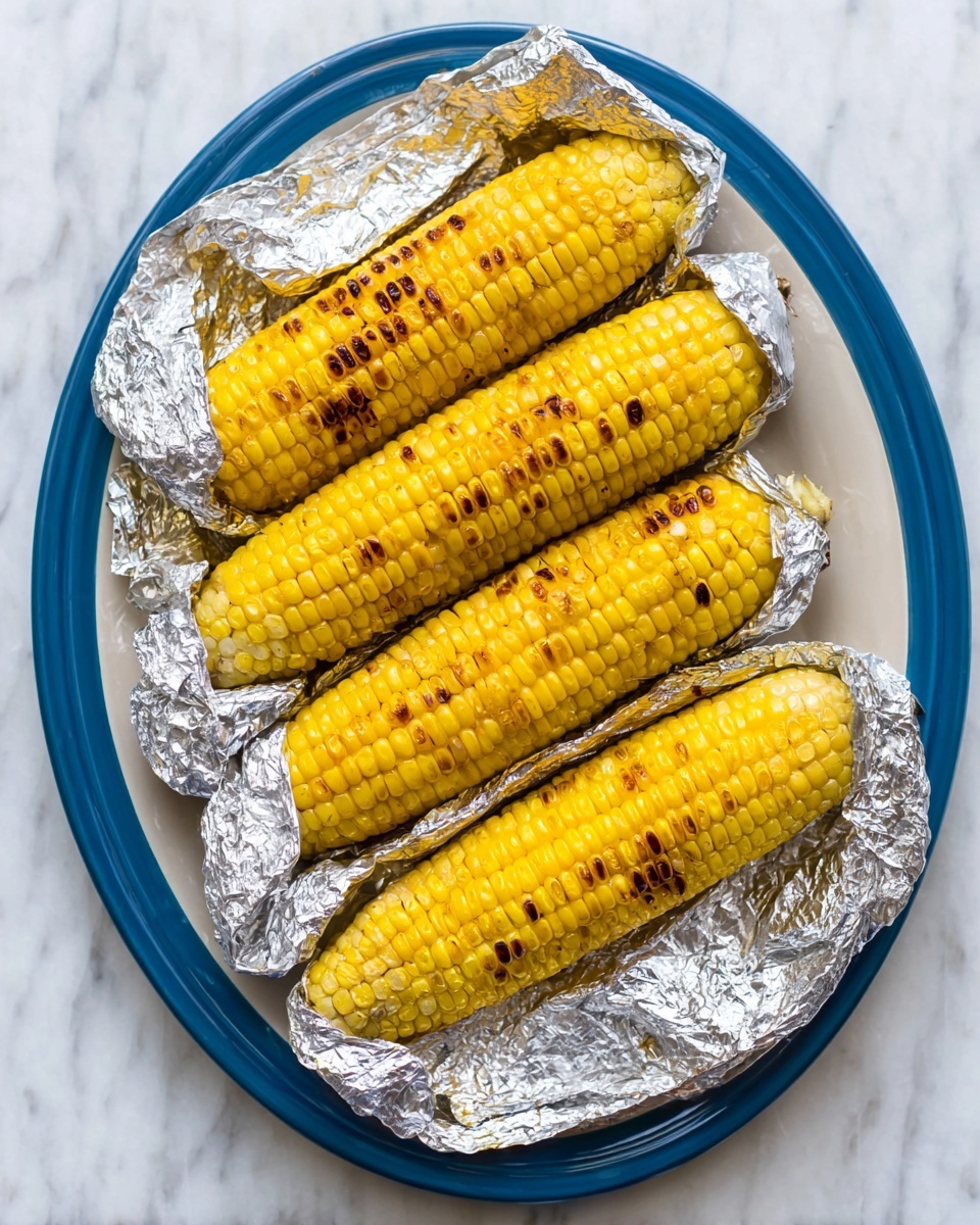 Grilled Corn in Foil with Butter, Dill, and Lemon Recipe - Recipe Image