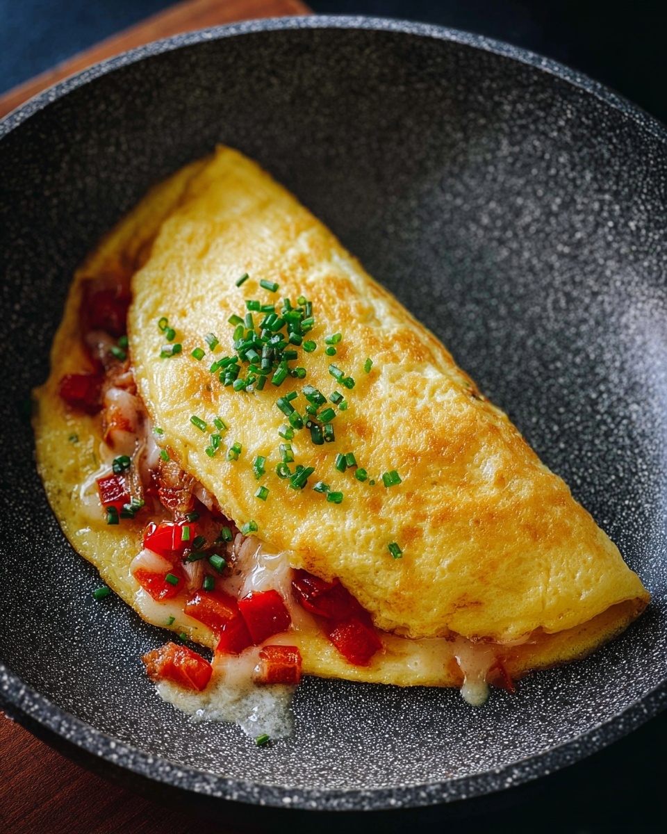 Classic Omelette Recipe with Vegetables, Cheese, and Bacon Recipe - Recipe Image