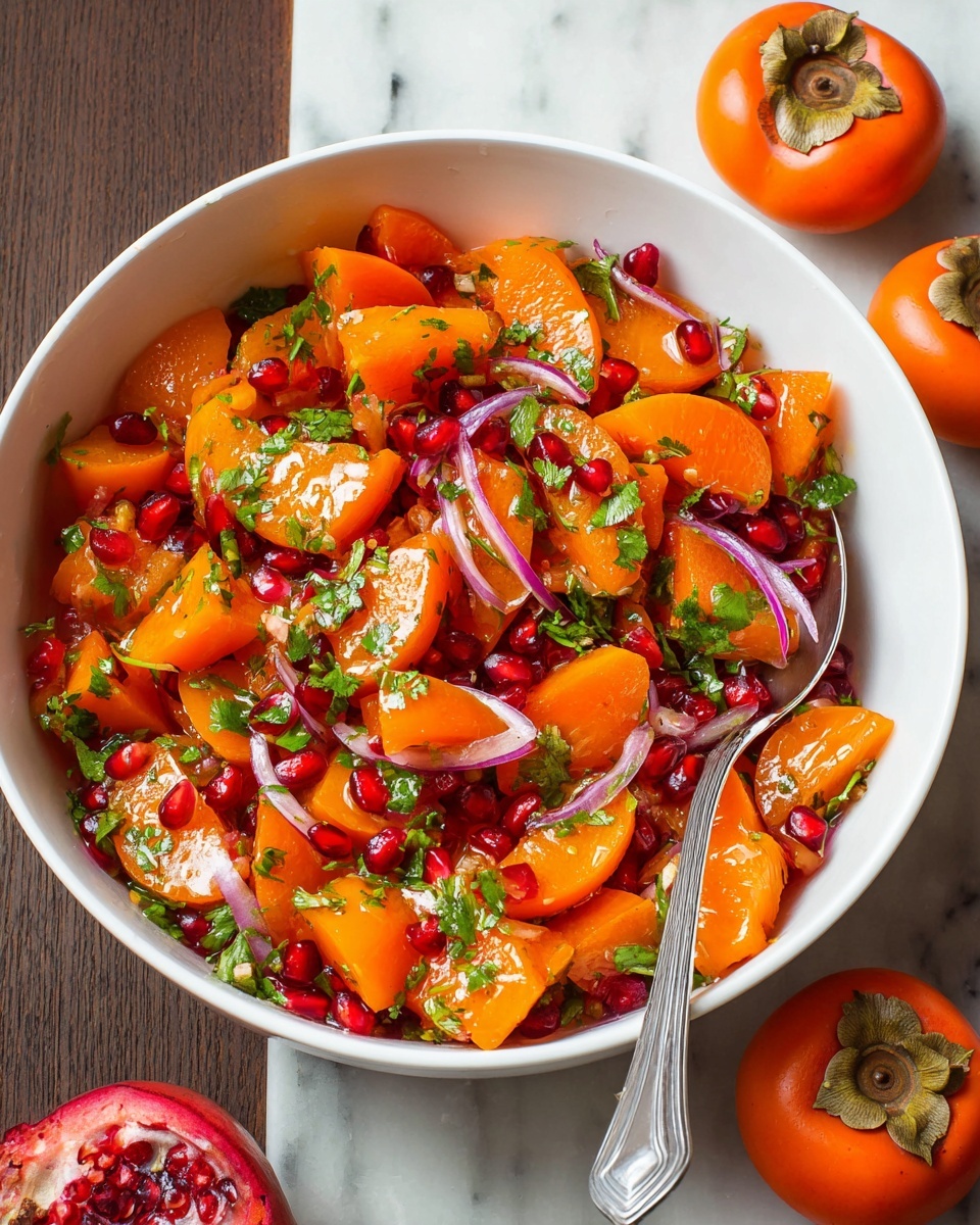 Persimmon Pomegranate Salad Recipe - Recipe Image