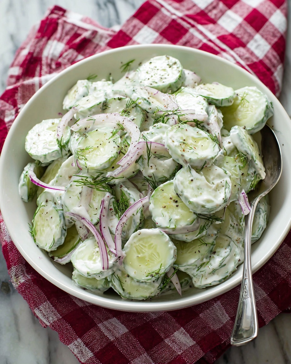 Creamy Cucumber Salad Recipe - Recipe Image