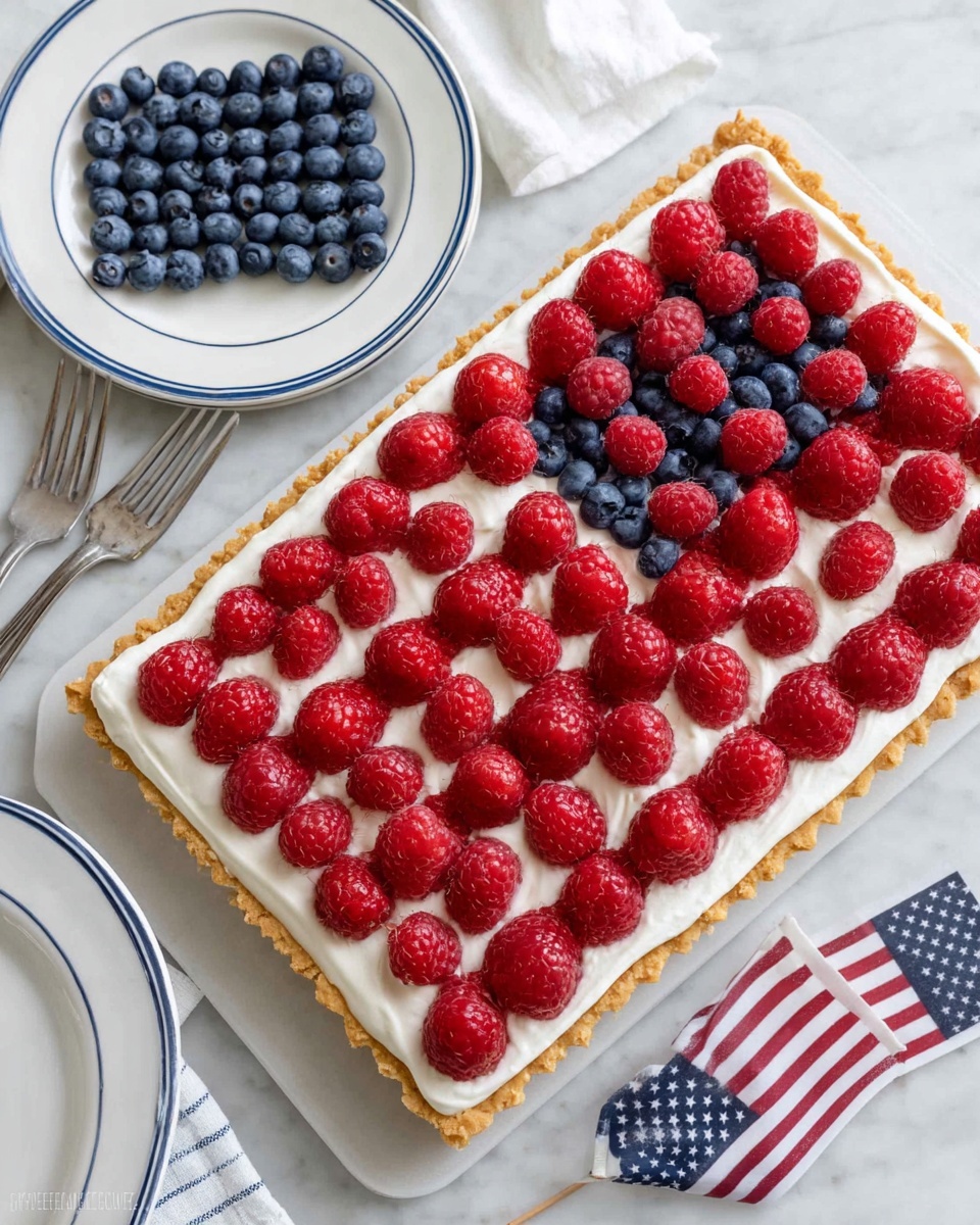 Berry Puff Pastry Tart (Patriotic Dessert) Recipe - Recipe Image