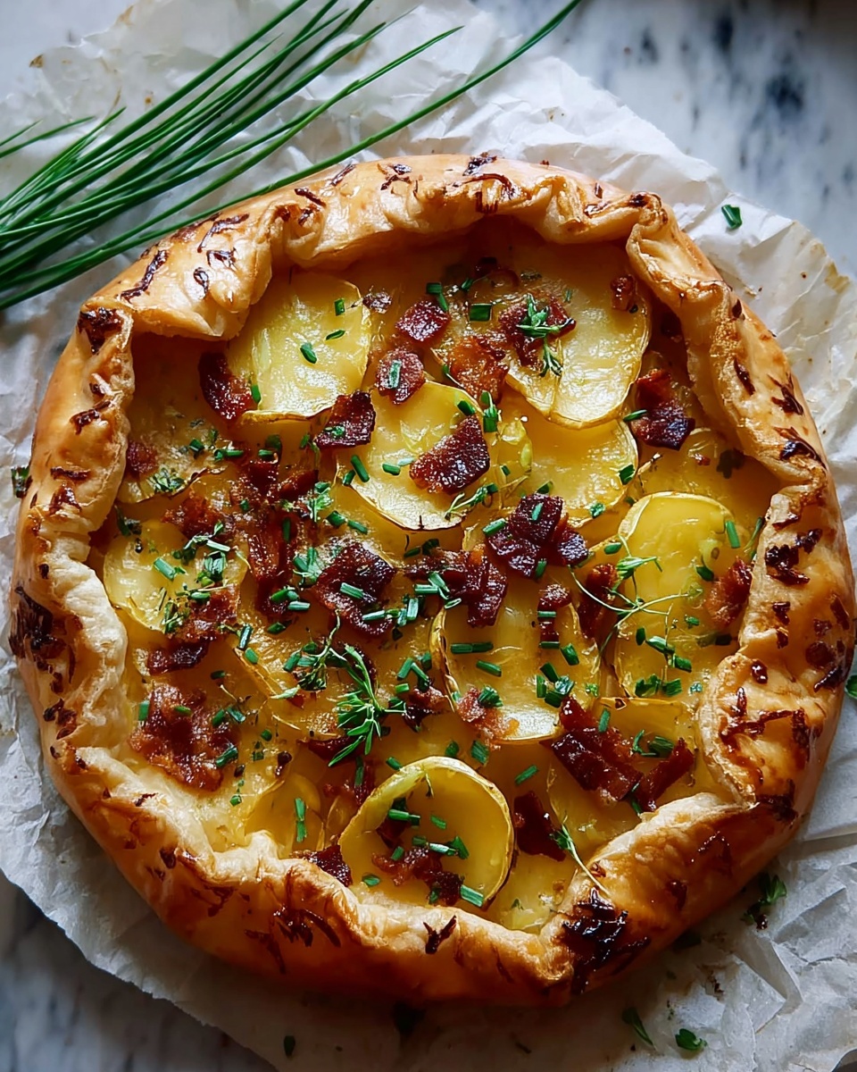 Cheesy Potato Chive Galette Recipe - Recipe Image