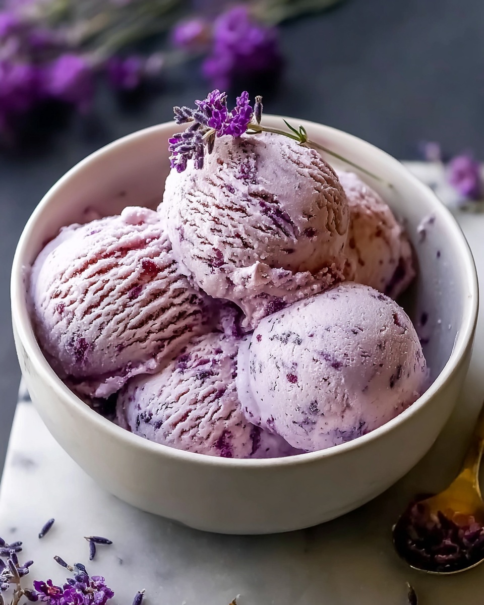 Lavender Rose Ice Cream Recipe - Recipe Image