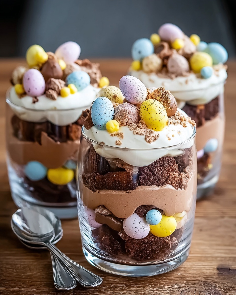 Mini Eggs Brownie Parfait Recipe - Recipe Image