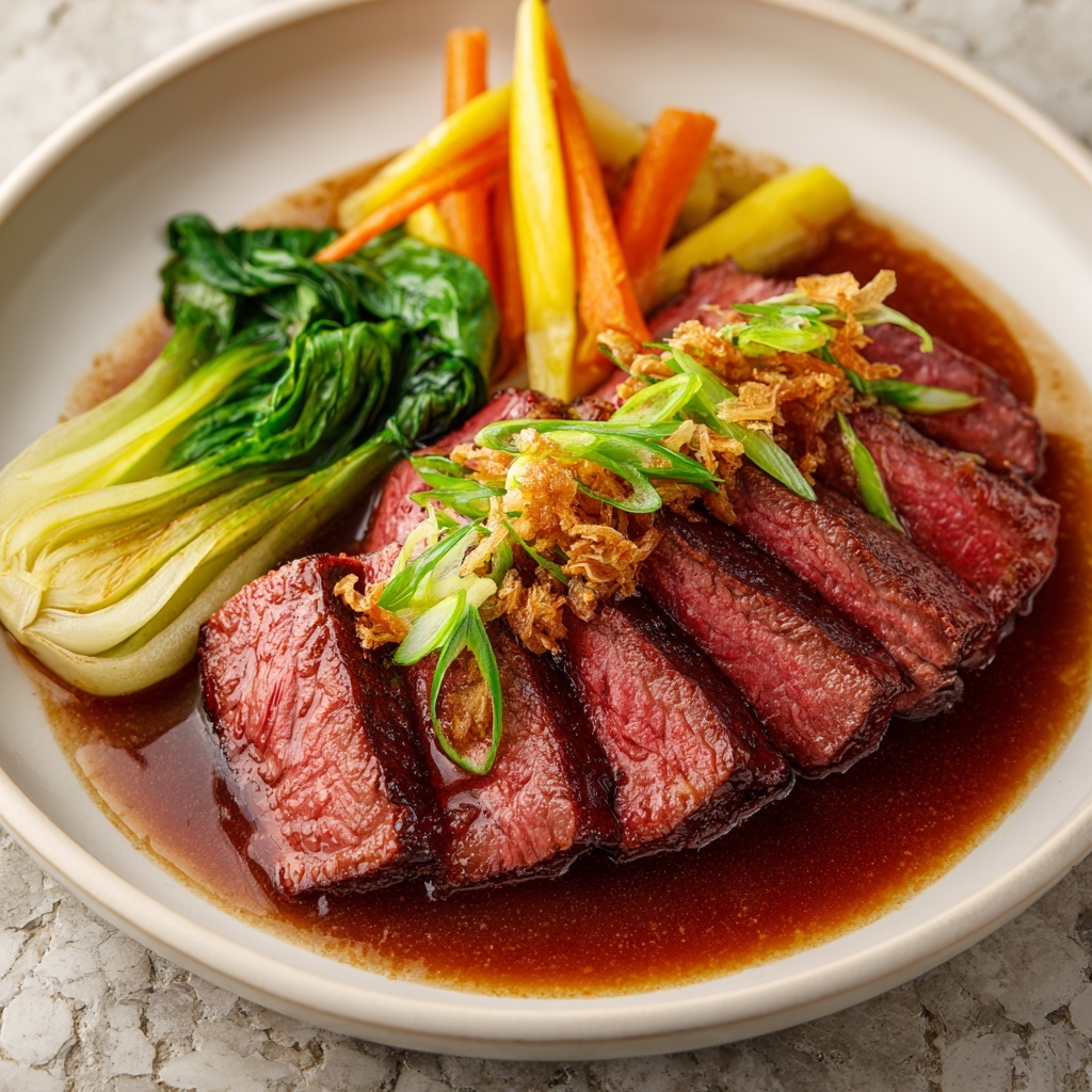 Wafu Roast Beef with Dashi Soy Sauce and Daikon Recipe - Recipe Image