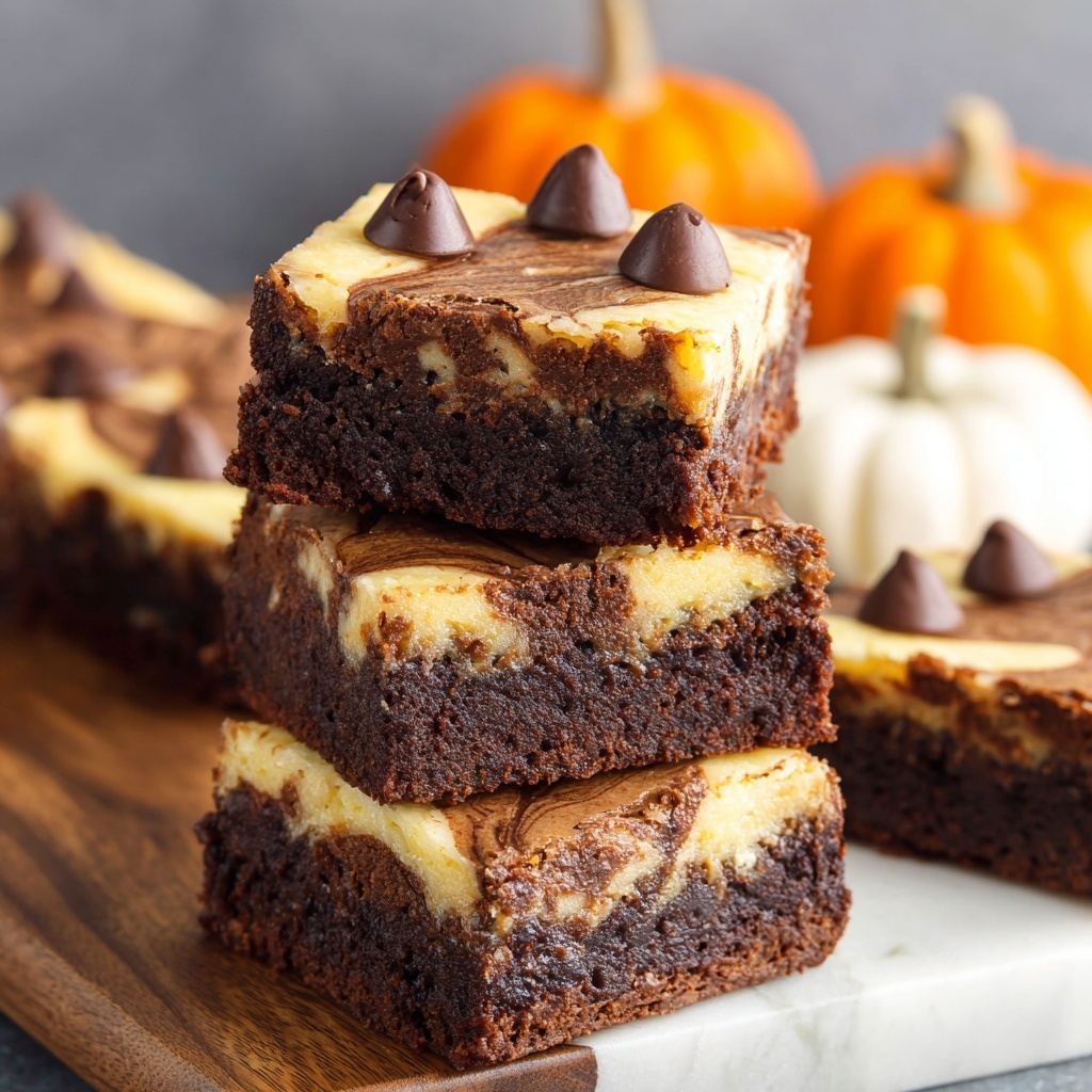 Pumpkin Cheesecake Swirl Brownies Recipe - Recipe Image