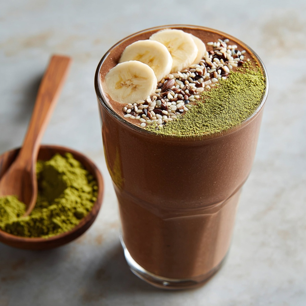 Chocolate Matcha Protein Shake Recipe - Recipe Image