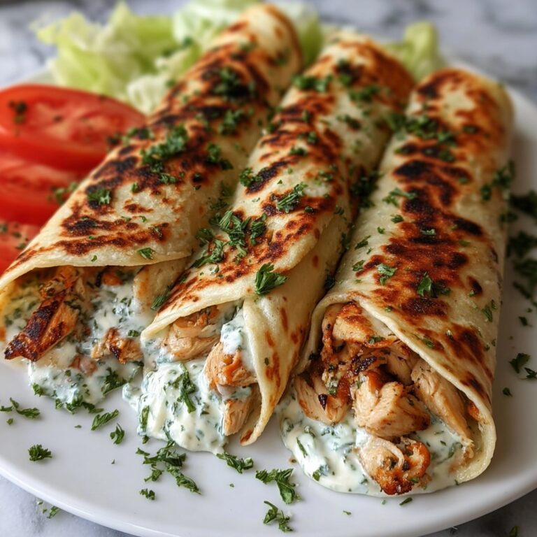 Cheesy Chicken Garlic Wraps Recipe