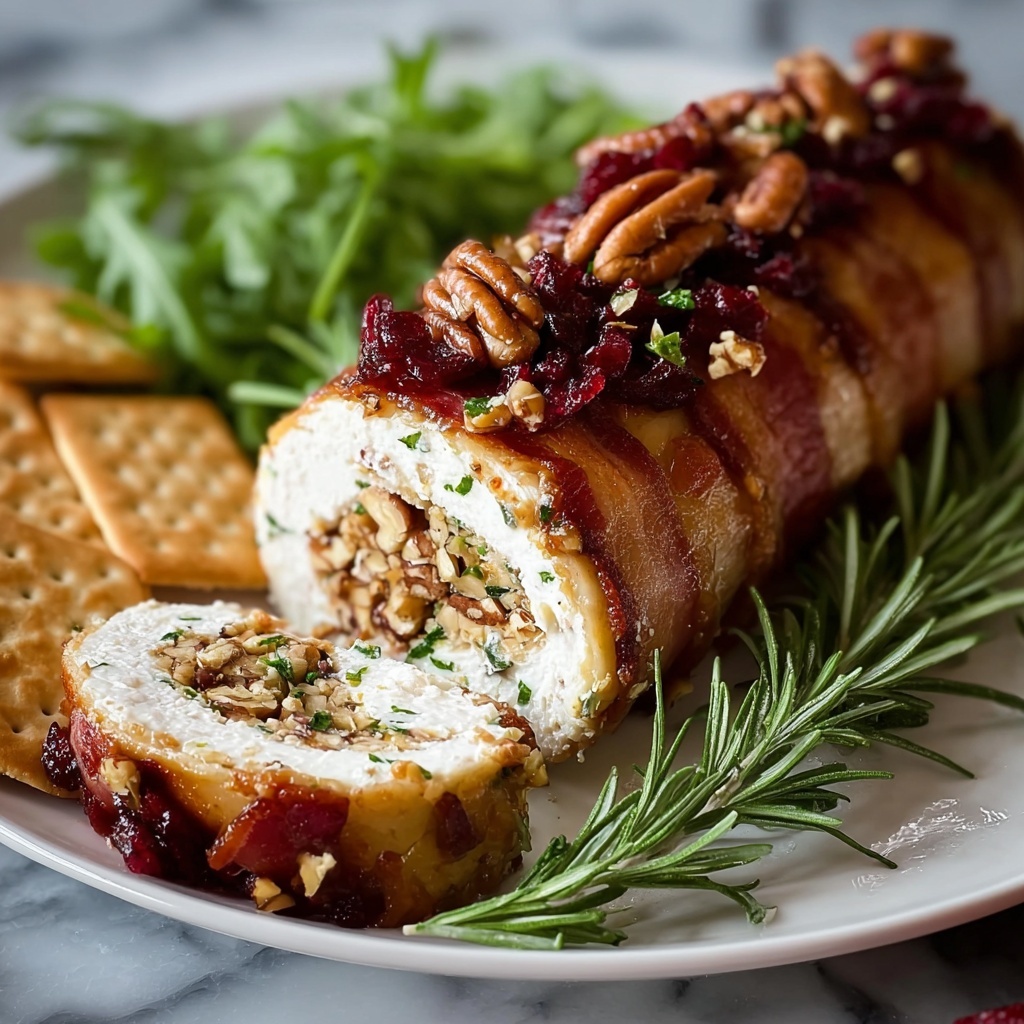 Million Dollar Bacon Goat Cheese Appetizer Log Recipe - Recipe Image