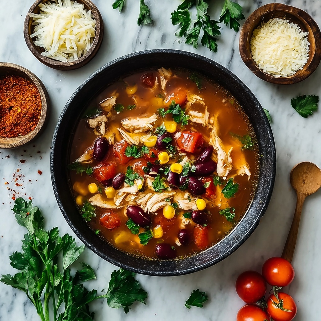 Creamy Chicken Chili with Black Beans and Tomatoes Recipe - Recipe Image